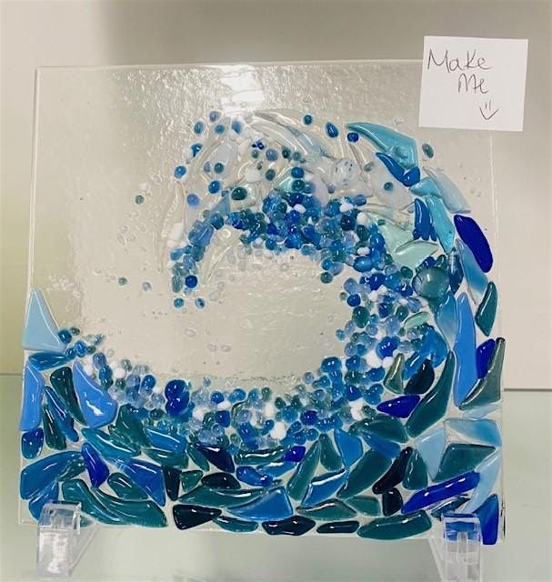 Fused Glass Crashing Wave