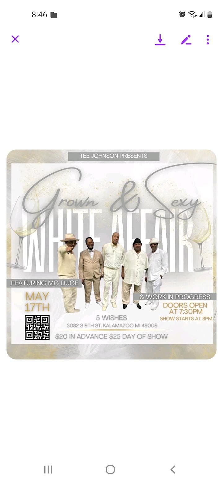 Grown & Sexy All White Affair w\/ Special Tribute to Frankie Beverly & Maze