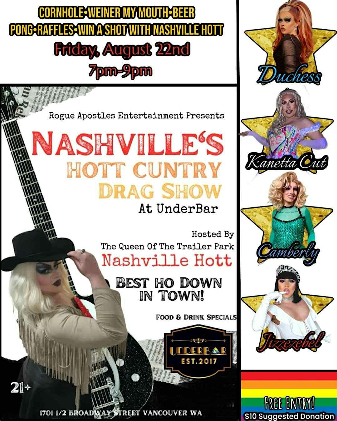 Nashville's Hott Cuntry Drag Show At UnderBar