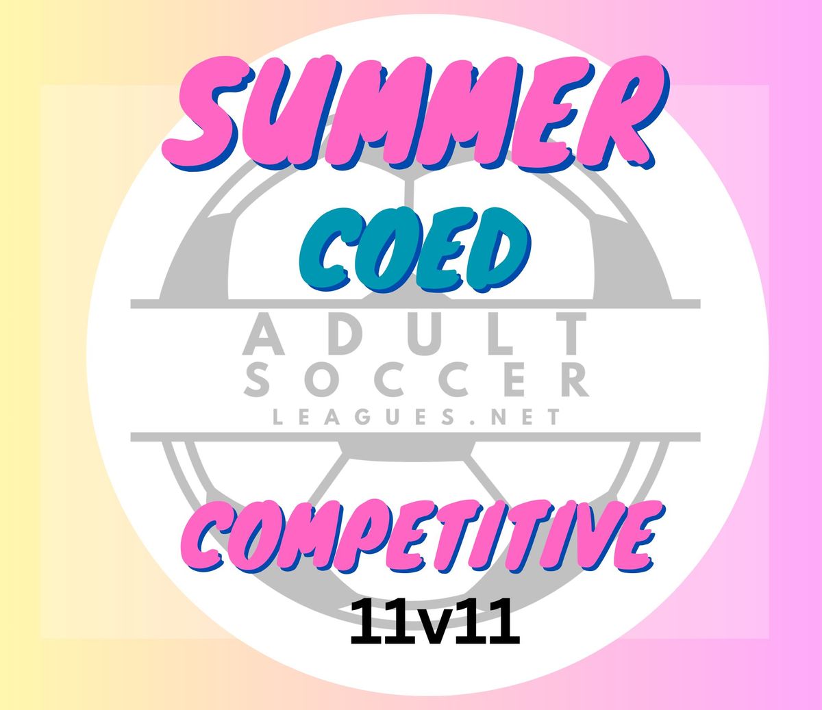 Summer Coed Adult Soccer League @ Millspond Park 
