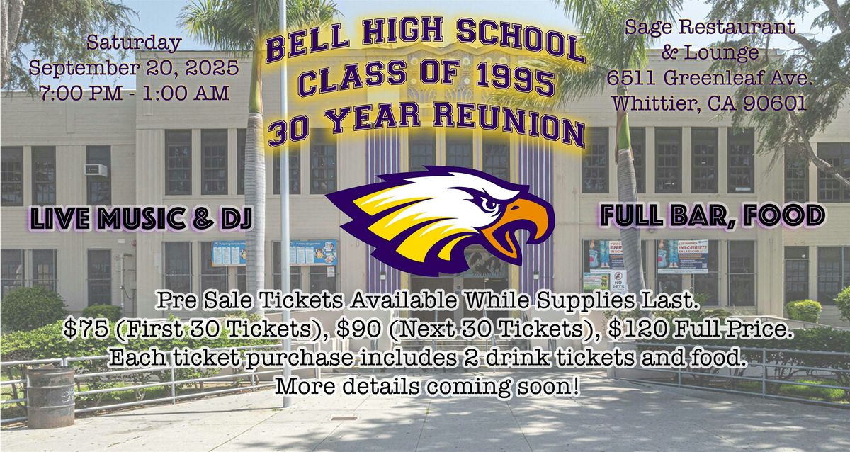 Bell High School Class of 1995, 30 Year Reunion