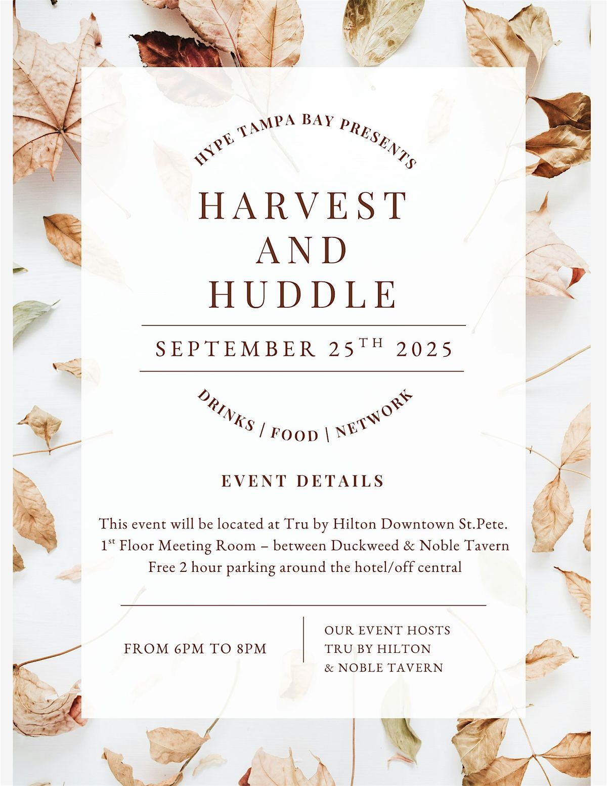 September HYPE Tampa Bay Networking Event