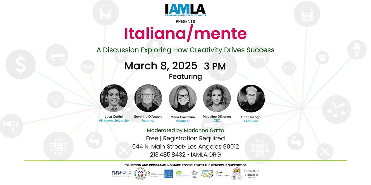 Italiana\/Mente   A Discussion Exploring How Creativity Drives Success