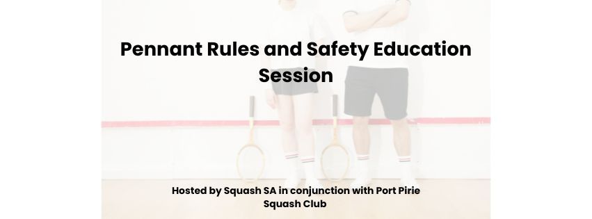 Rules and Safety EdSquash Education Session with Squash SA and Port Pirie Squash Club