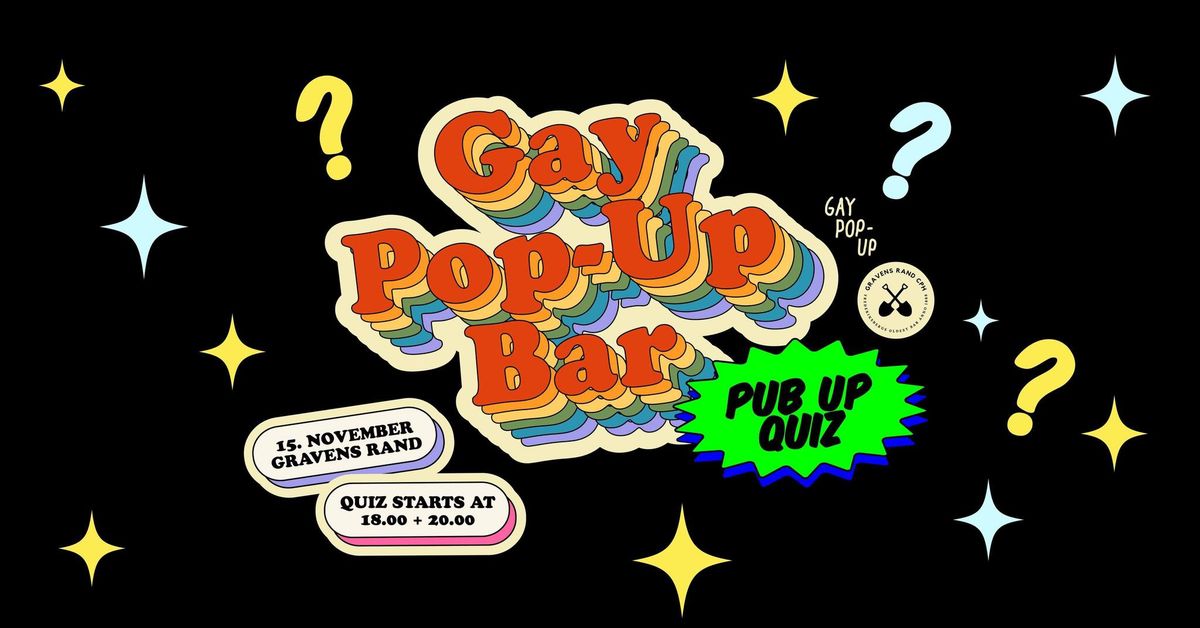 Gay Pop-Up Bar - Pub Up Quiz