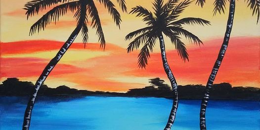 Sip and Paint  -  "Island Sunset"  Bushfire Kitchen Del Mar