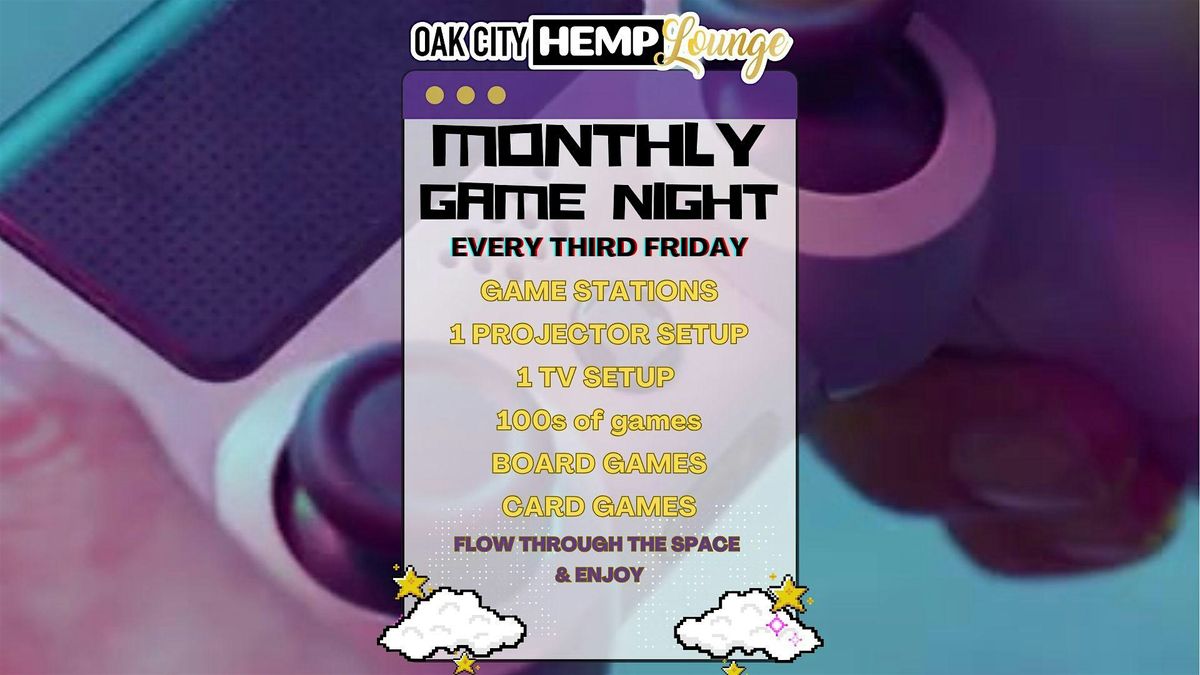 GAMER'S LOUNGE! - third fridays!