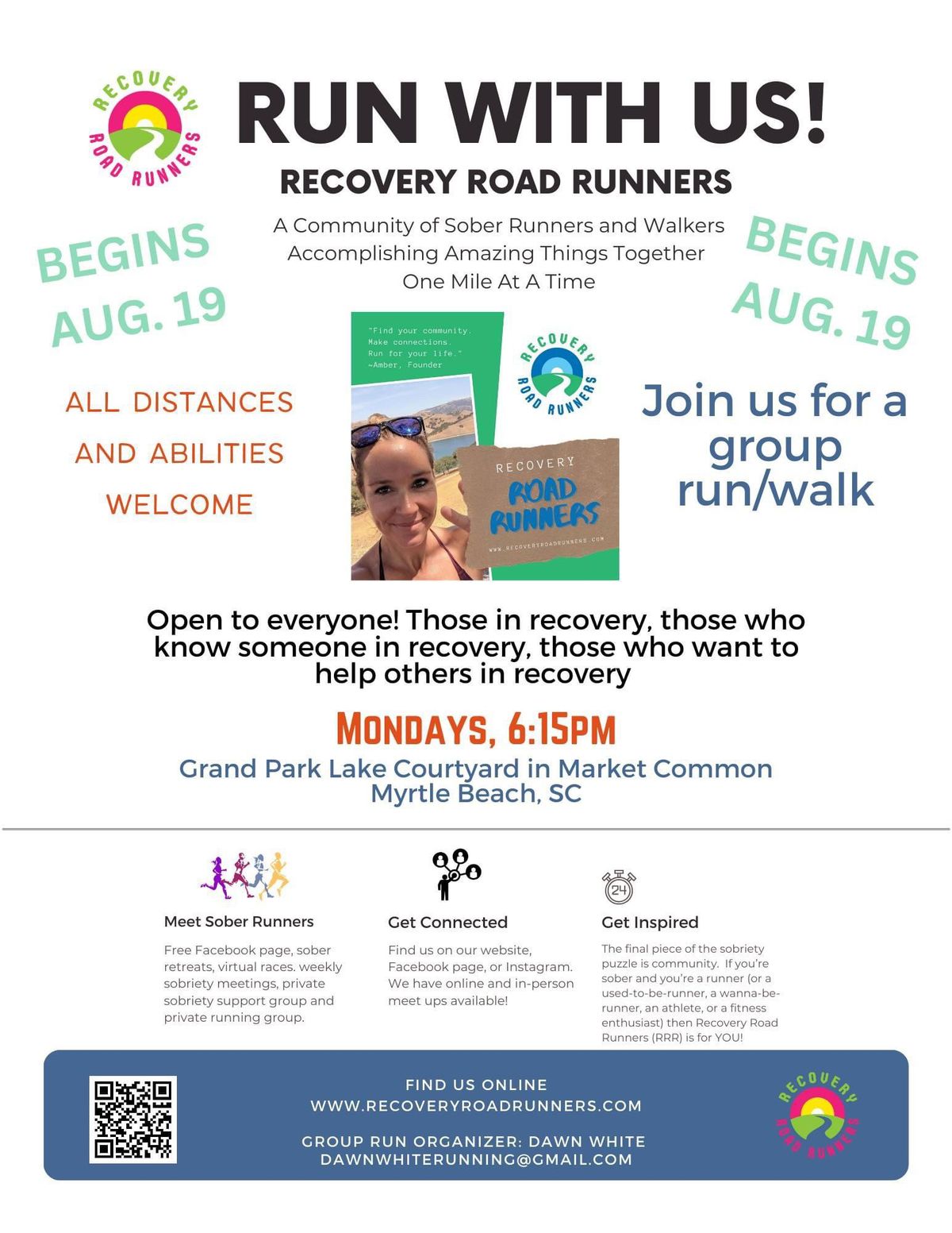 Recovery Road Runners (RRR) group run\/walk