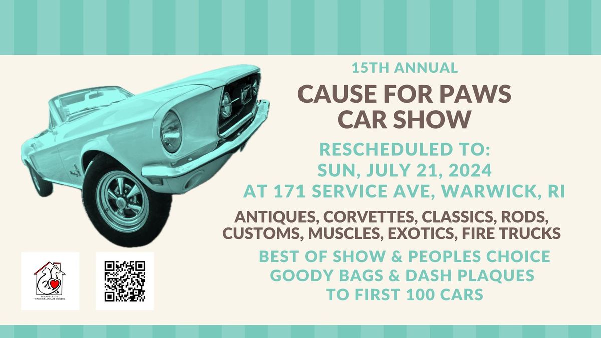 15th Annual Cause for Paws Car Show