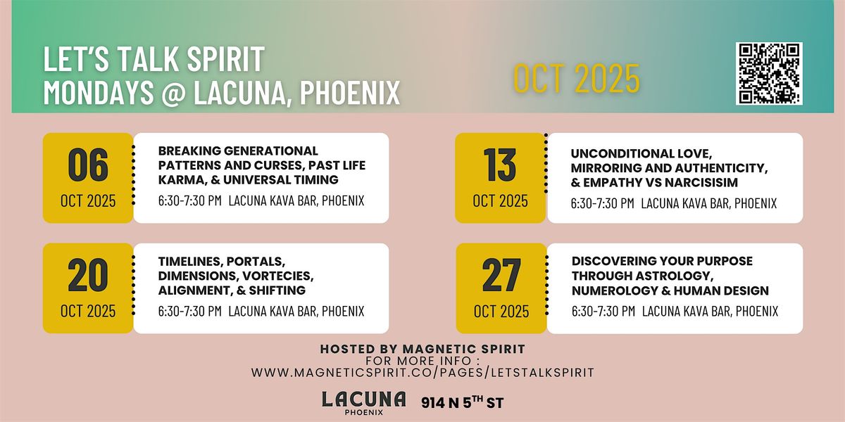 LET'S TALK SPIRIT : A Weekly Spiritual Conversation Circle at Lacuna