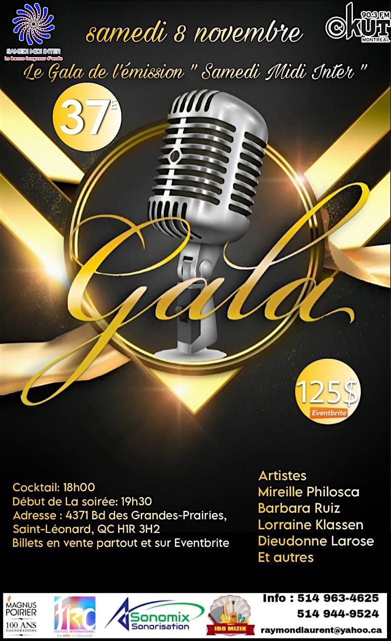 Le 37 Souper Gala L\u2019\u00e9mission De Radio Le Samedi Midi Inter Raymond Laurent