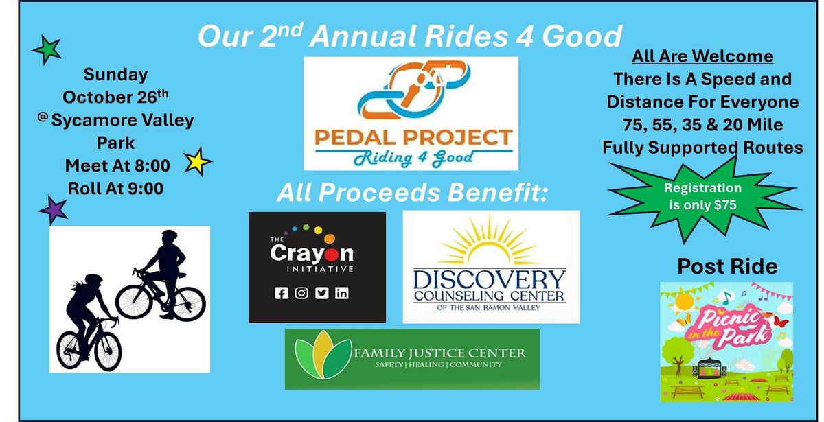 Pedal Project \/ Riding 4 Good Annual Fundraising Rides - 2025