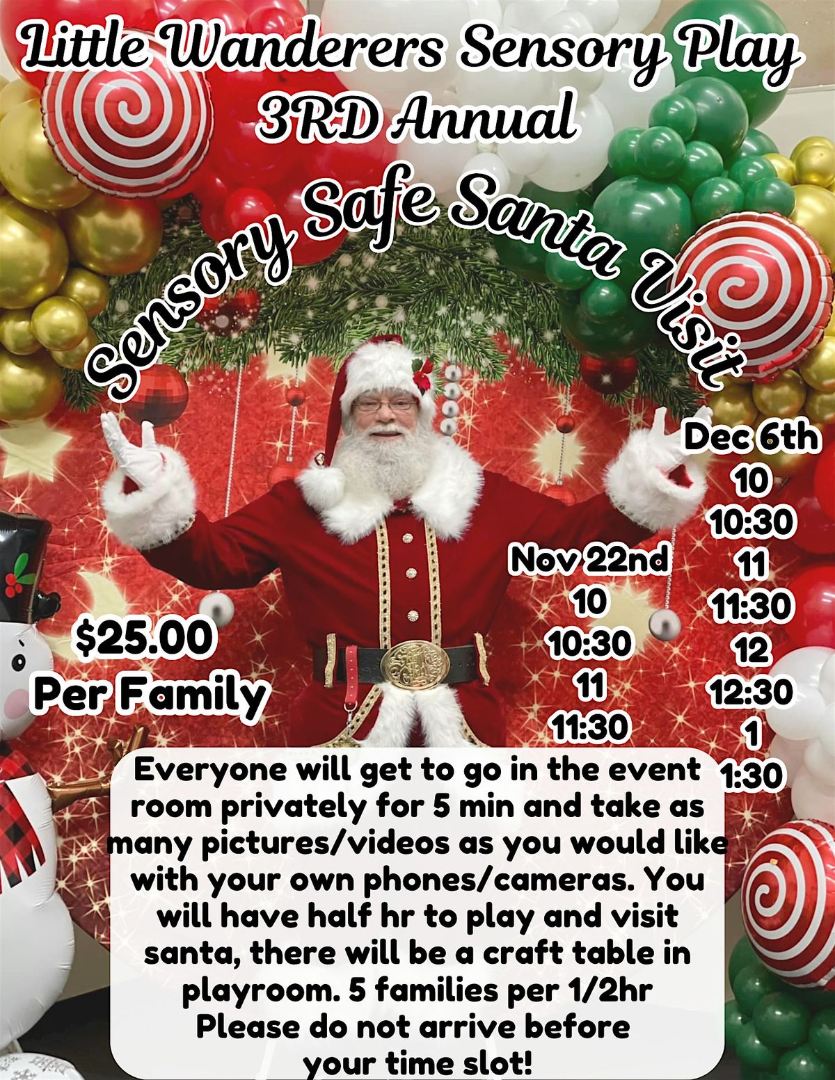 Sensory Safe Pictures With Santa
