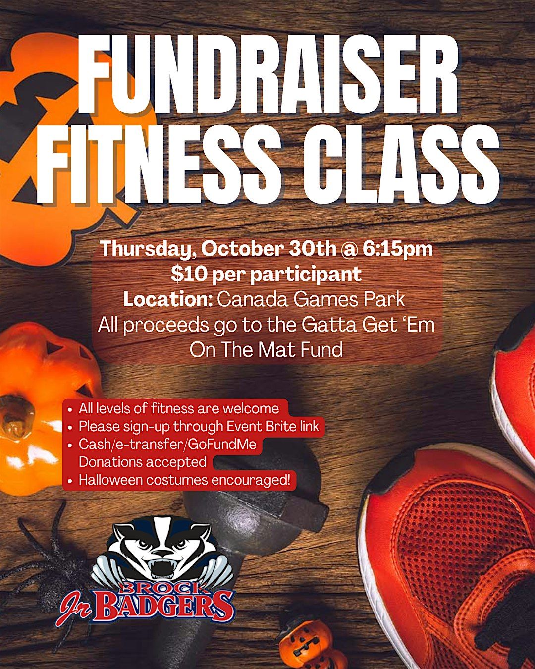 Halloween Fundraiser Fitness Class