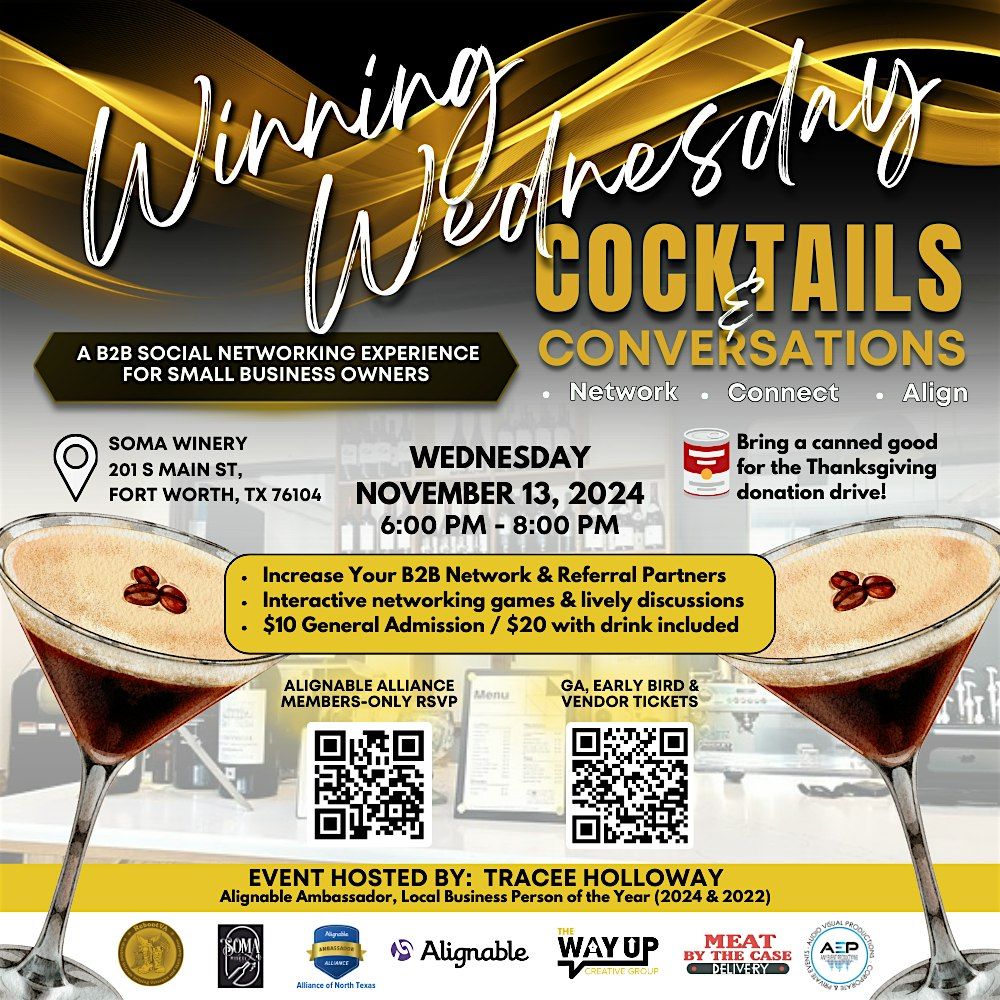 Winning Wednesday: Cocktails & Conversations