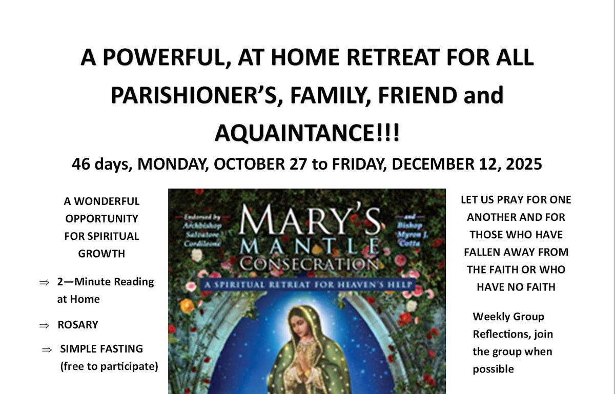 Mary\u2019s Mantle Consecration