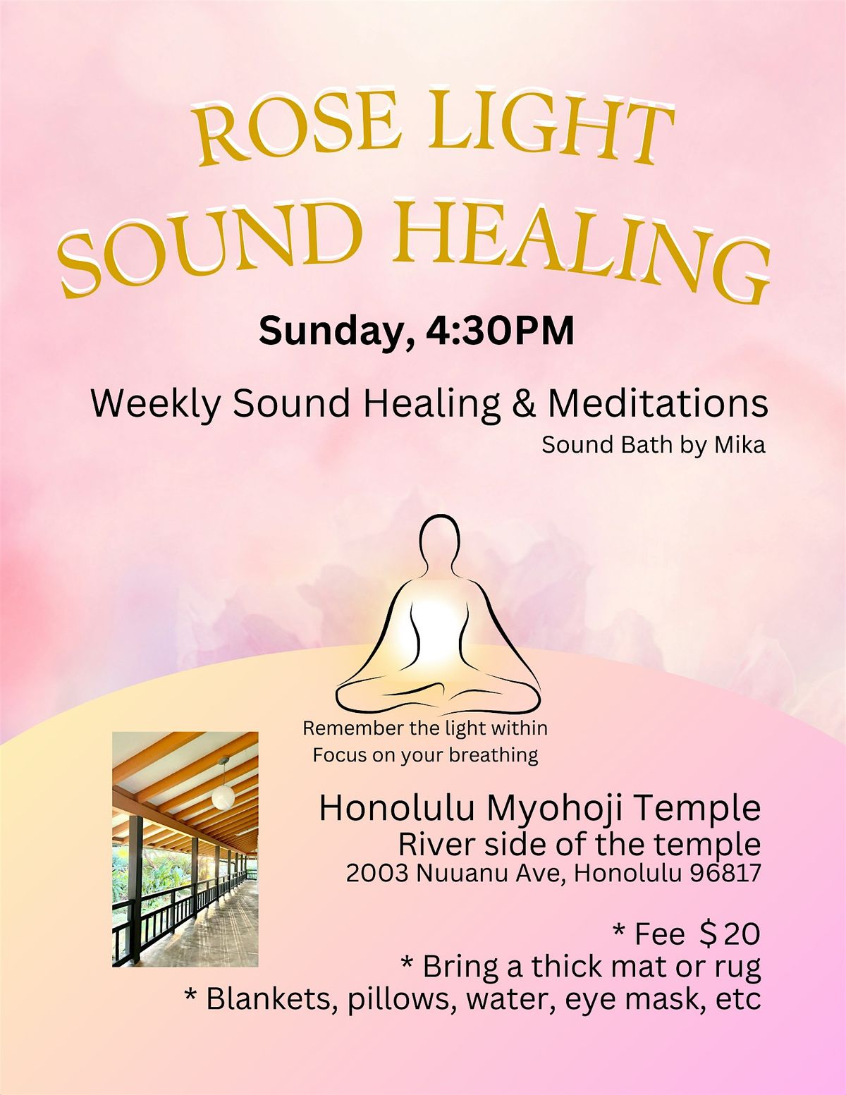 Rose Light Sound Healing