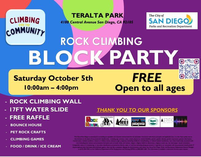 ROCK CLIMBING BLOCK PARTY 