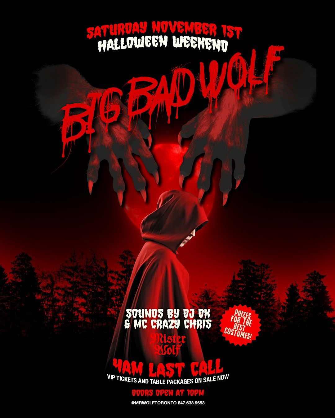 BIG BAD WOLF - Halloween Saturday at Mister Wolf