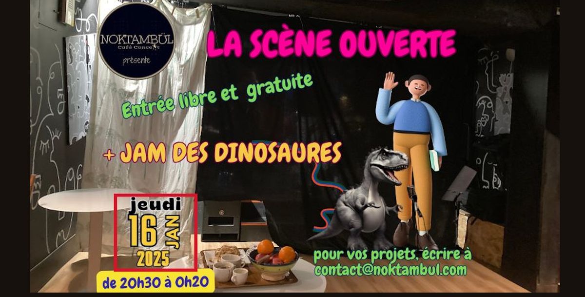 Sc\u00e8ne Ouverte \/ musiques du monde, chant, trad, slam, folk, rock, blues, jazz, reggae, rap + JAM