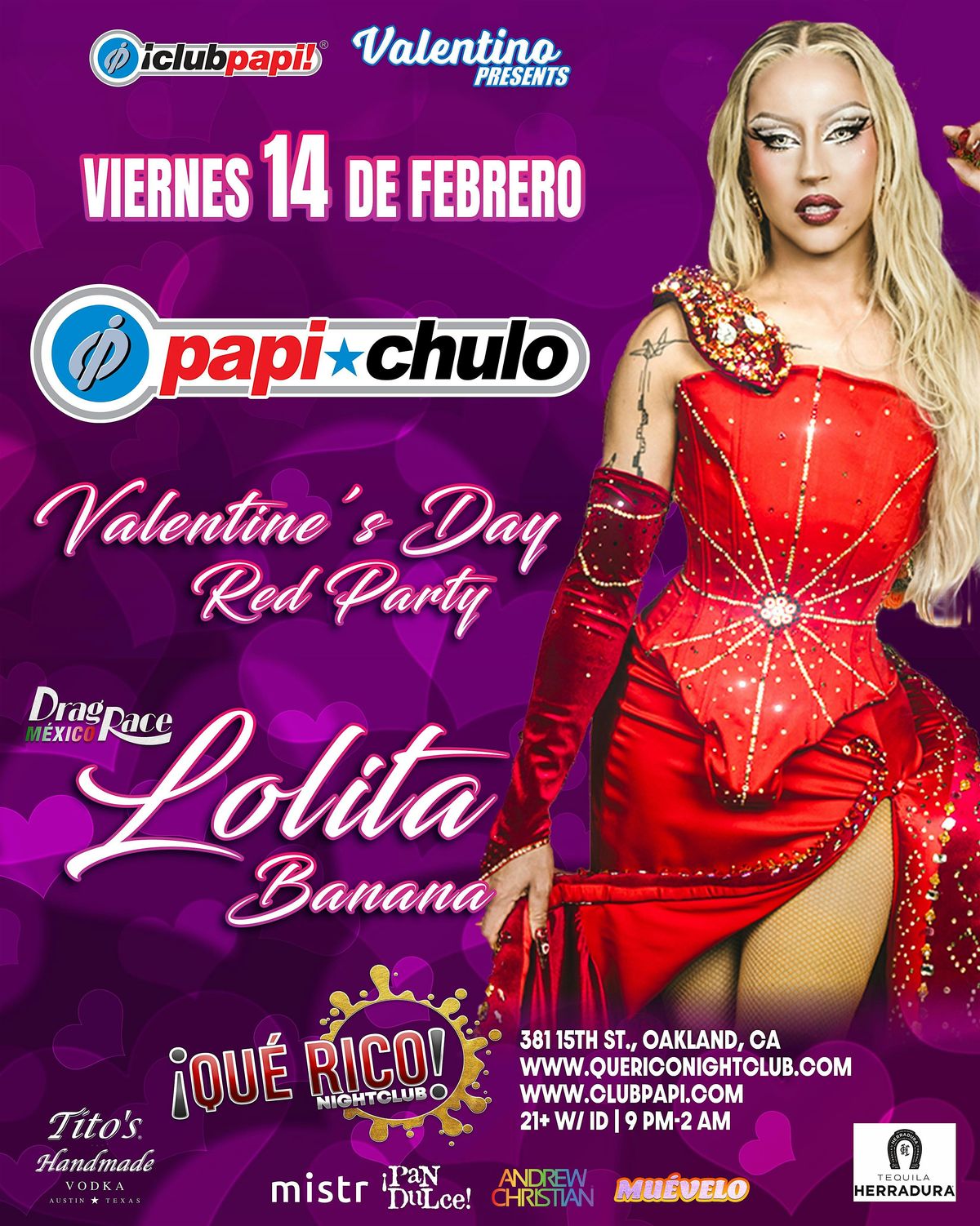 Valentine's Day RED PARTY with Lolita Banana, RuPaul's Drag Race Mexico