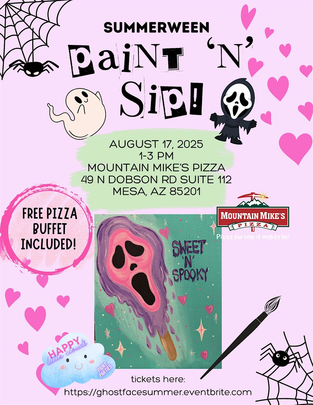 Summerween Scream Paint and Sip at Mountain Mike's Pizza