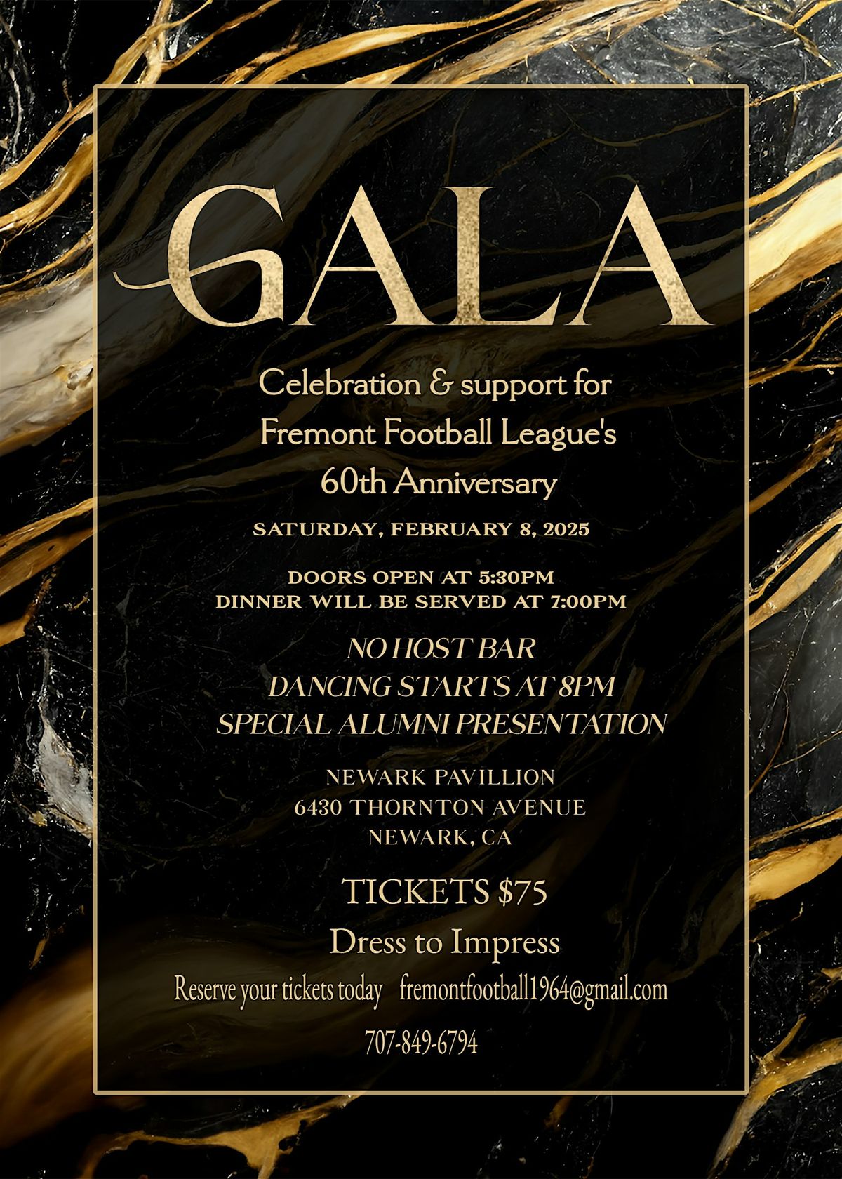 Fremont Football League's 60th Anniversary Gala