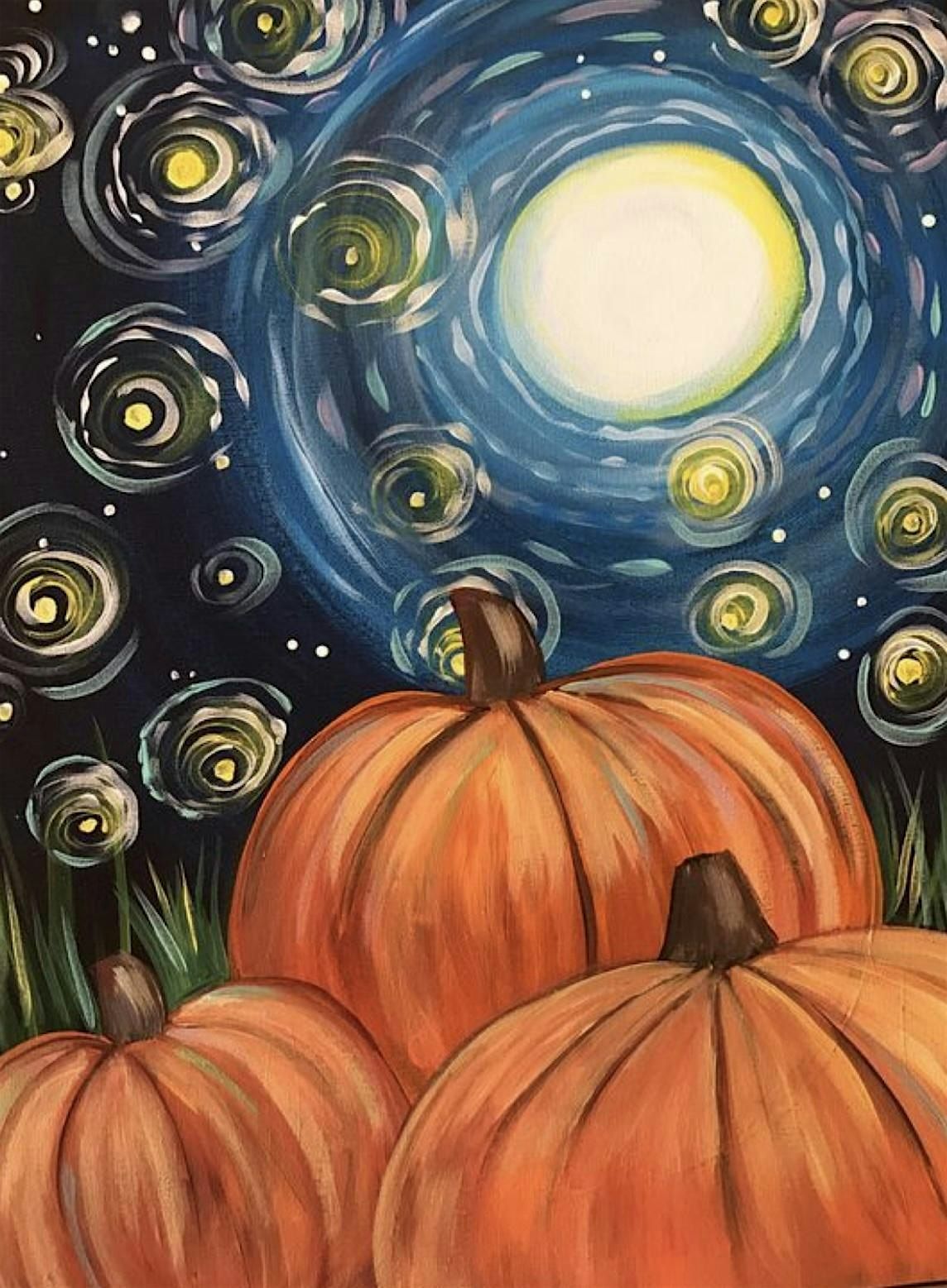 Starry Night at The Pumpkin Patch Paint Night