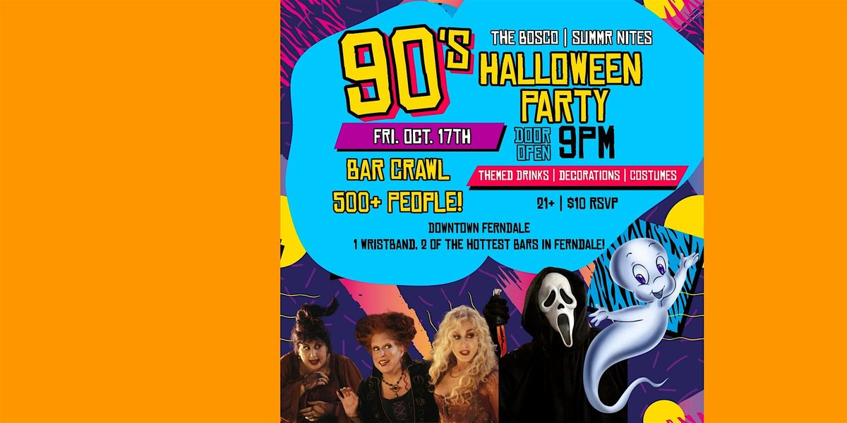 90\u2019s Halloween Bar Crawl \u2013 Downtown Ferndale