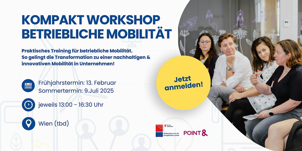 Kompakt Workshop: Betriebliche Mobilit\u00e4t erfolgreich & innovativ umsetzen.