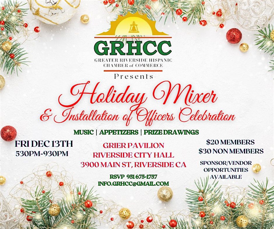 GRHCC  Holiday Mixer & Installation of Officers Celebration