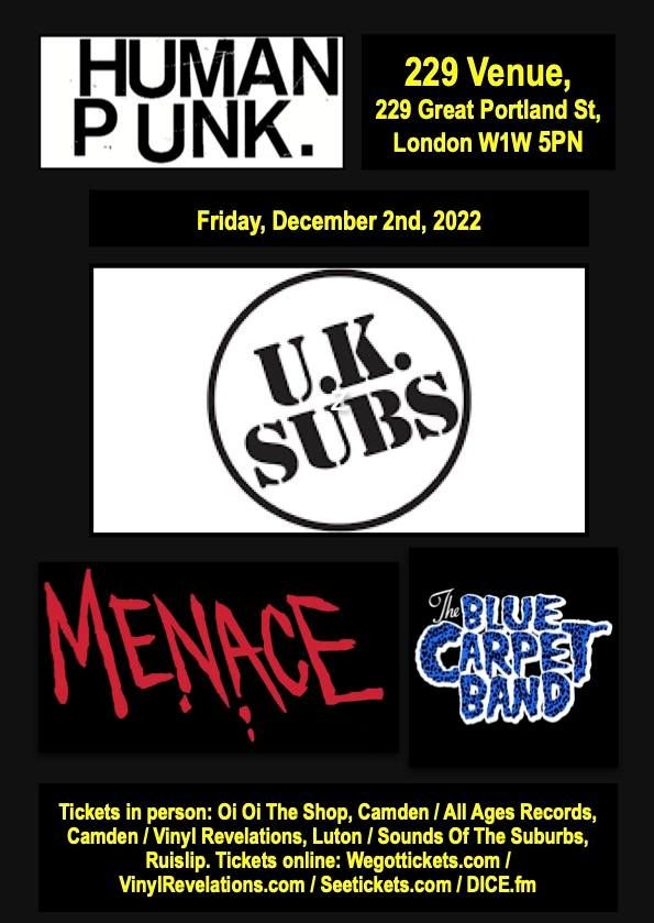 UK Subs - Christmas Knees-Up at 229 Club, London with Menace & The Blue Carpet Band