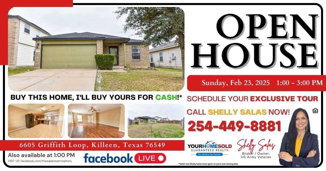 OPEN HOUSE - 6605 Griffith Loop, Killeen, TX 76549