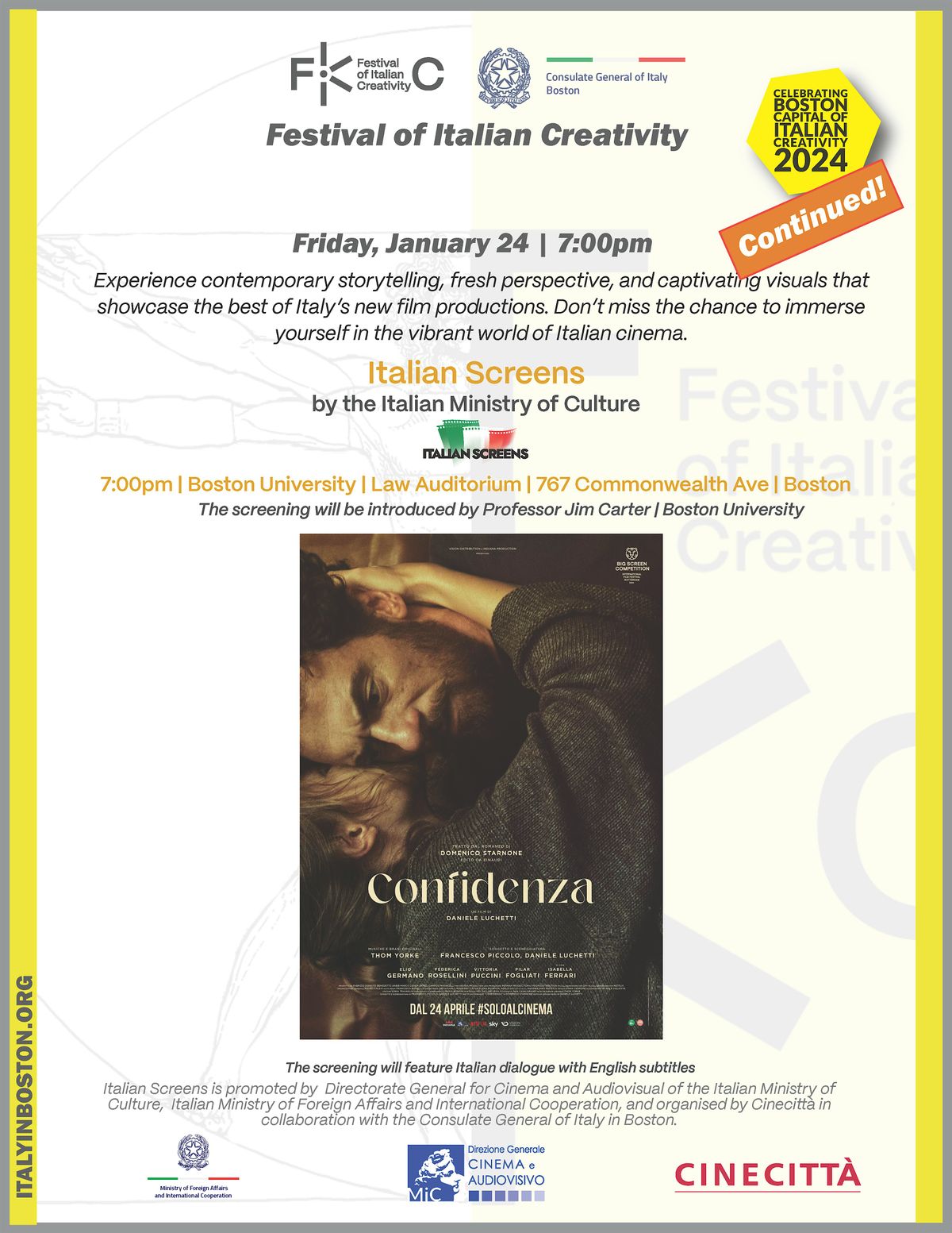 Screening Movie "Confidenza"