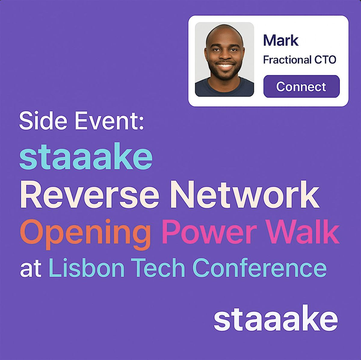 Side Event: Reverse Network Opening Power Walk at Lisbon AI\/Tech Conference