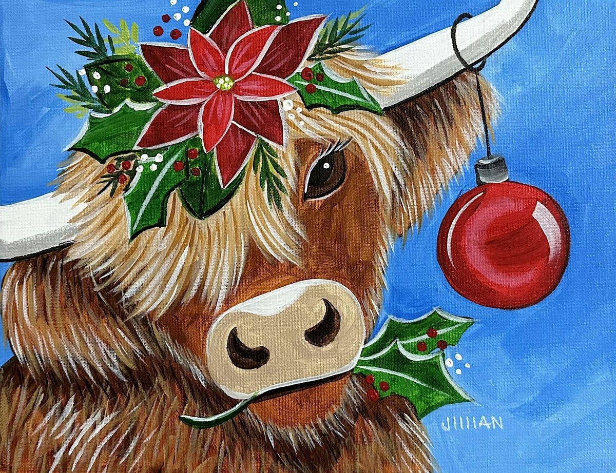 Christmas Cow Paint Party