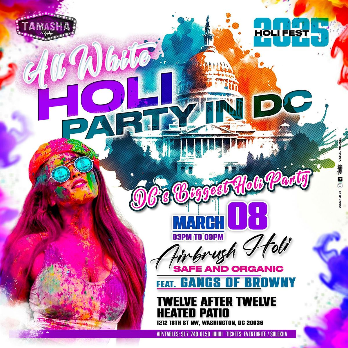 D.C. BOLLYWOOD HOLI PARTY FT. DJ BROWNY @TWELVE AFTER TWELVE PATIO