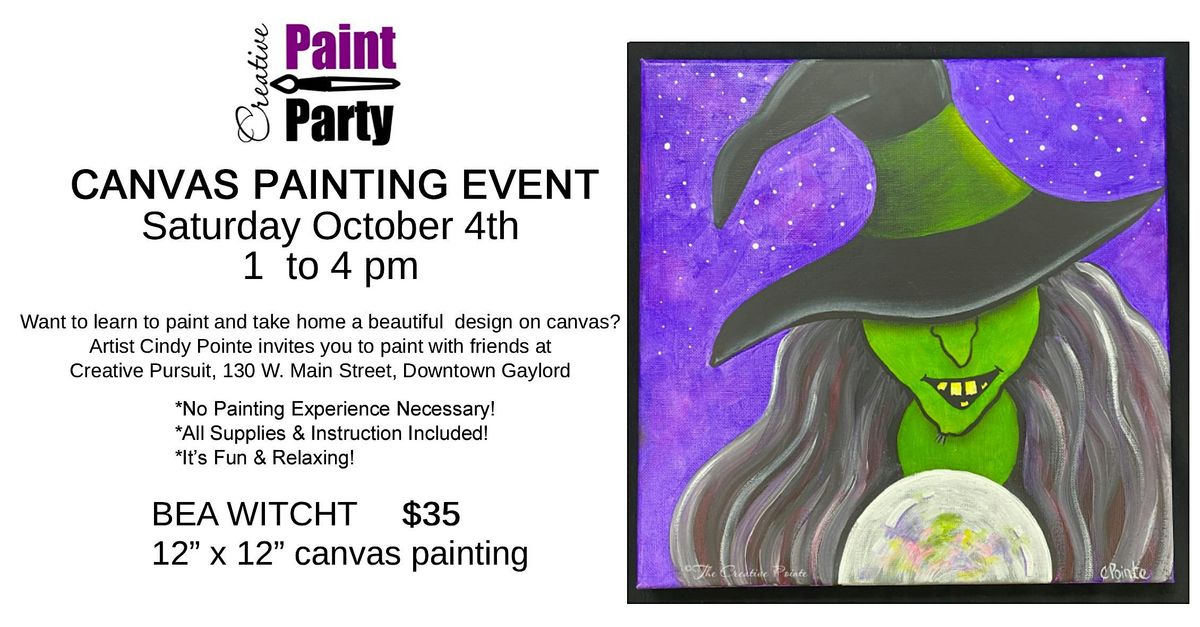 "BEA WITCHT" Canvas Painting Event