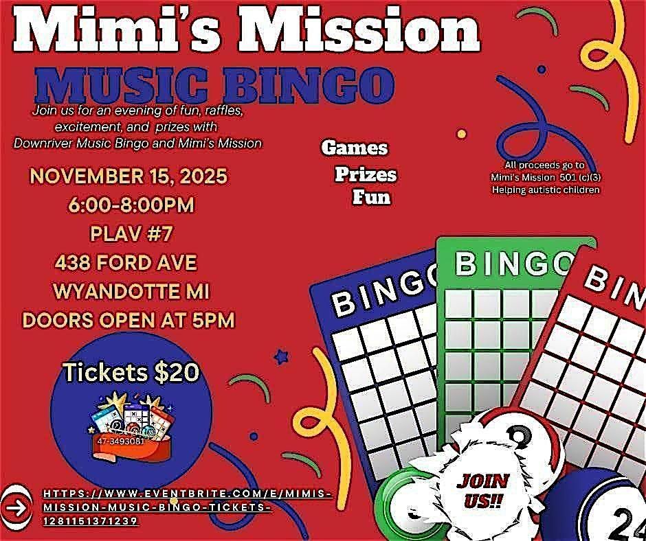 Mimi's Mission  Music Bingo