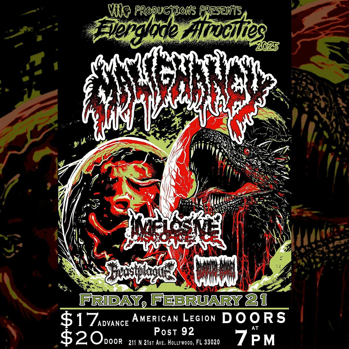 Vile Productions presents: Malignancy, Implosive Disgorgence + more