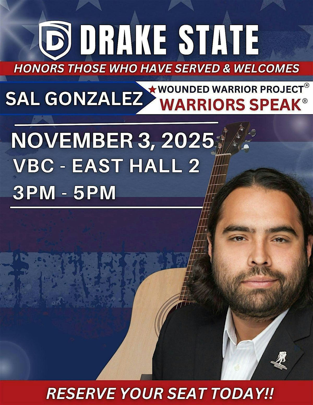 Drake State Honors Those Who Served & Presents Wounded Warrior Sal Gonzalez