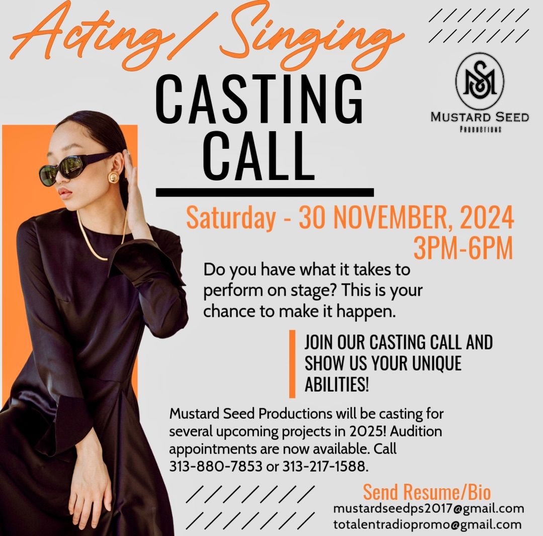 Mustard Seed Productions Casting Call