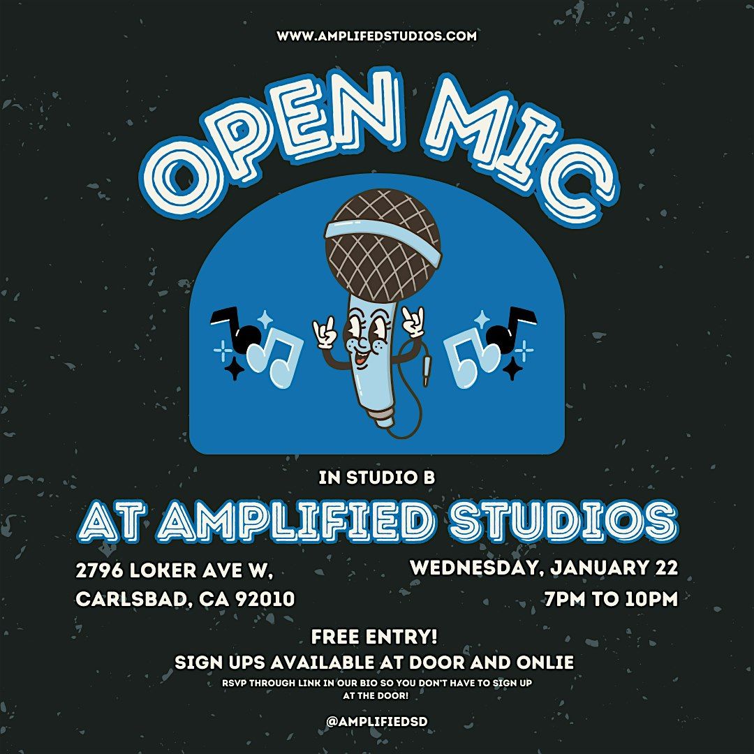 Amplified Studios January 2025 Open Mic