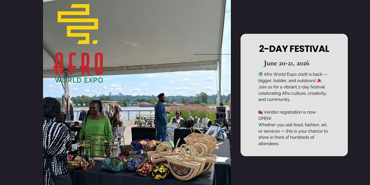 Afro World Expo 2026 VENDOR REGISTRATION