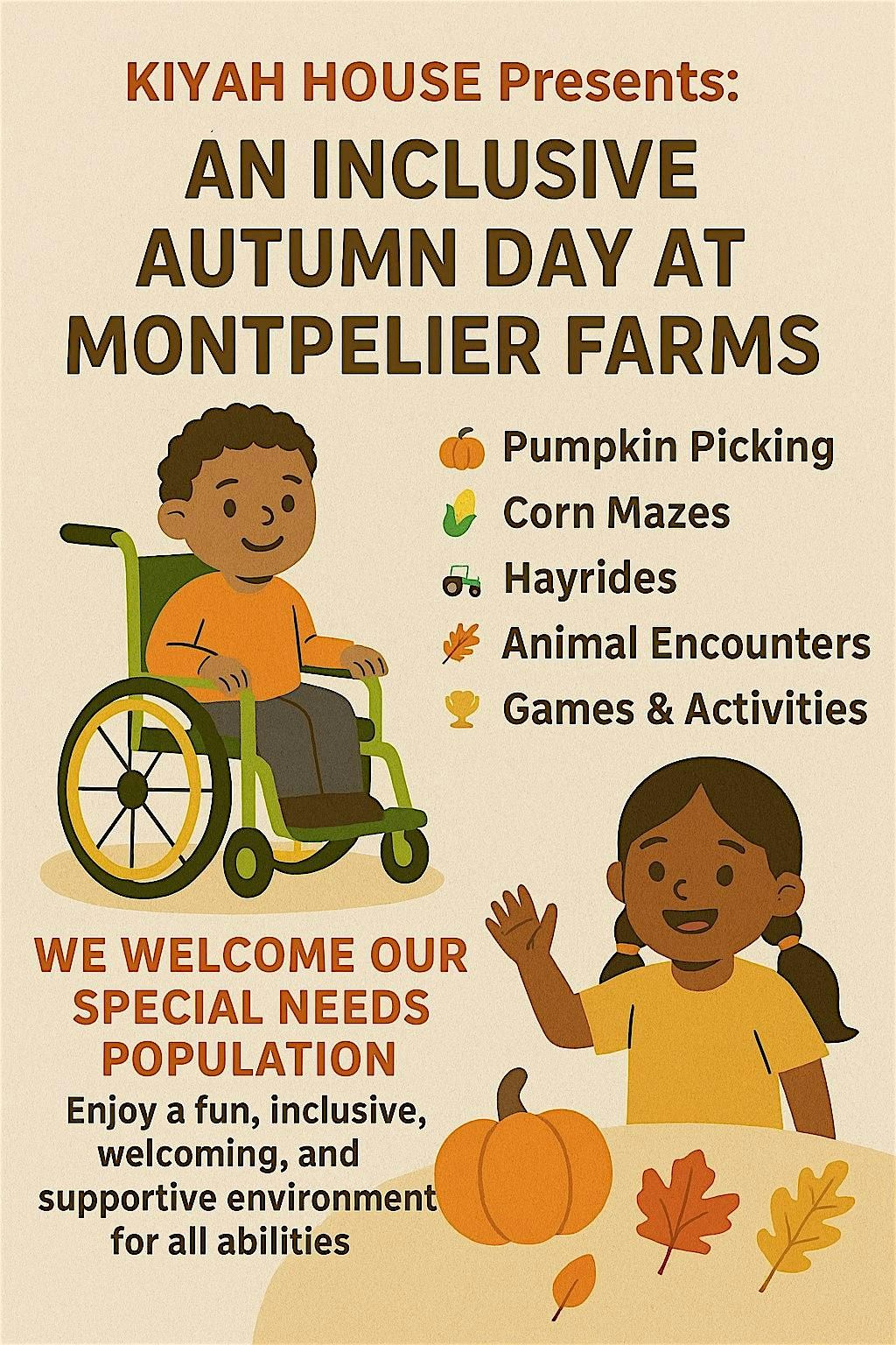 KIYAH HOUSE Presents: An Inclusive Fall Festival at Montpelier Farms