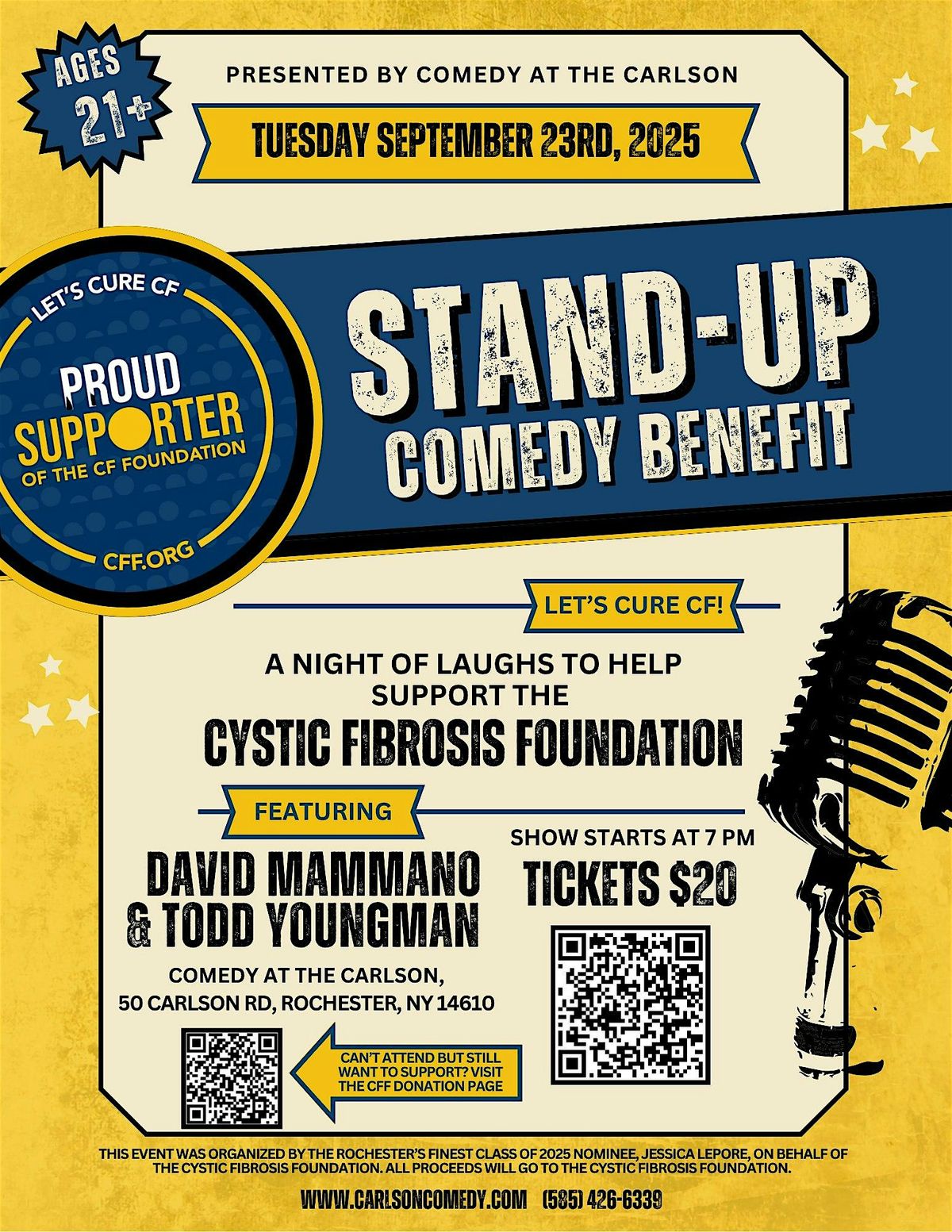 Comedy Night to Benefit the Cystic Fibrosis Foundation