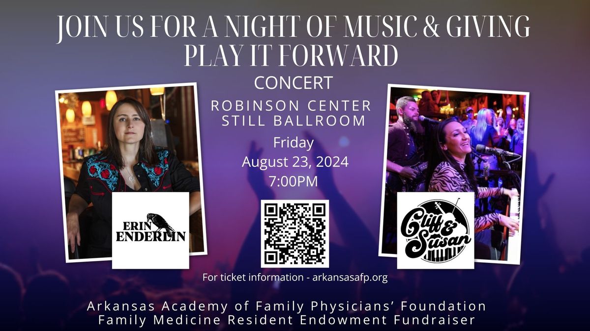 Play It Forward concert with Erin Enderlin and Cliff & Susan!