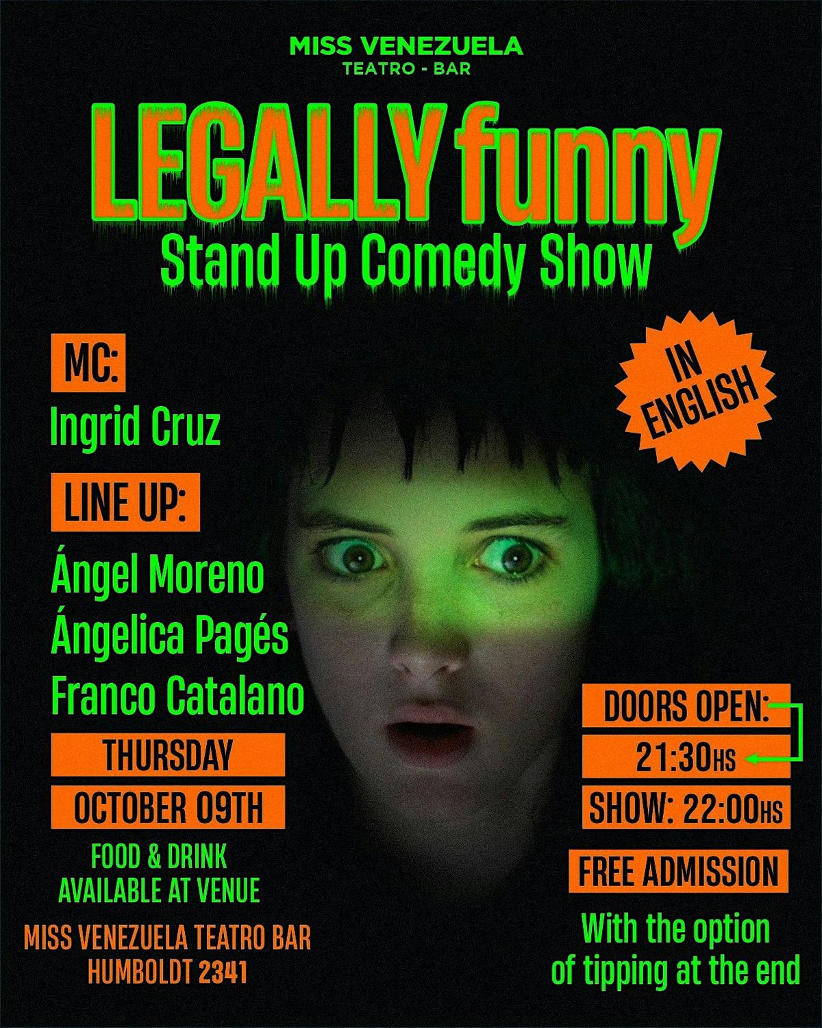 Legally Funny: Comedy, storytelling, and costume party