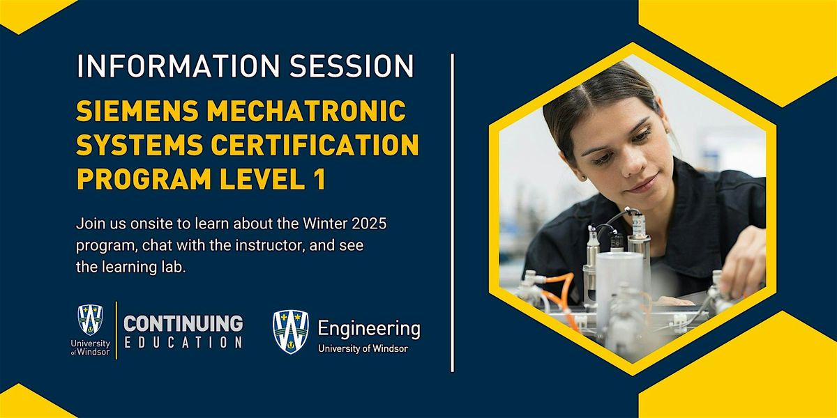 Information Session: Siemens Mechatronic Systems Certification Program