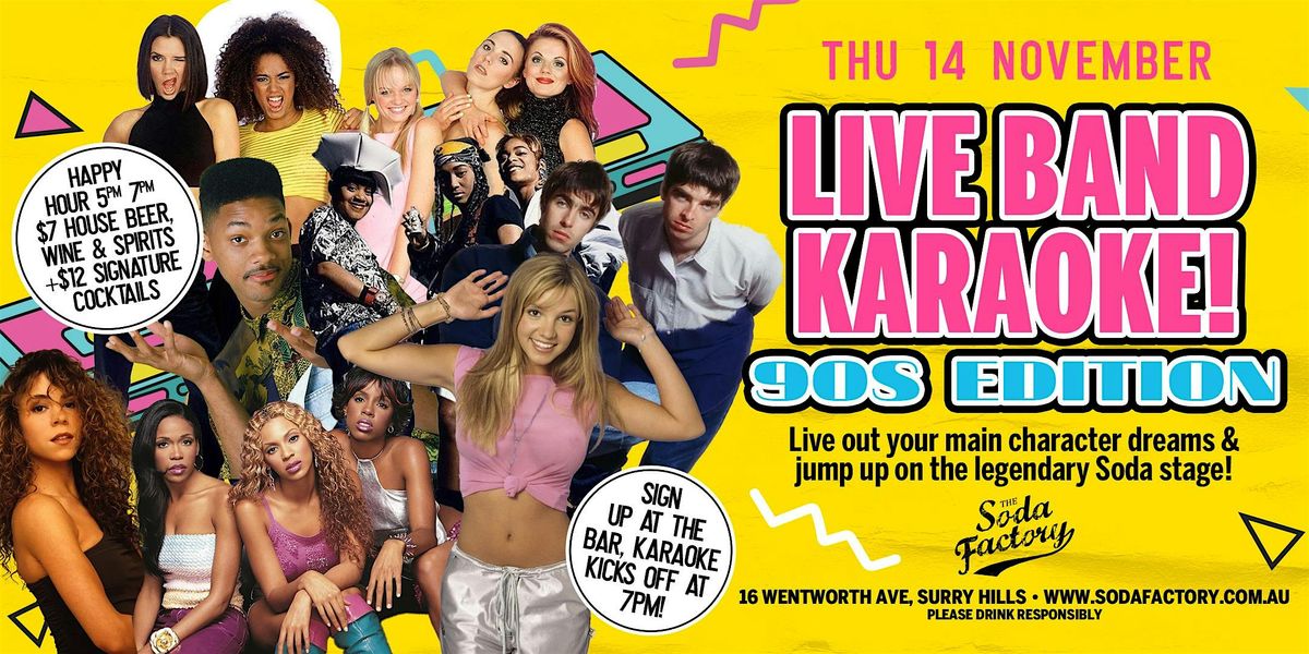 FREE DRINK - Live Band Karaoke - 90's Edition